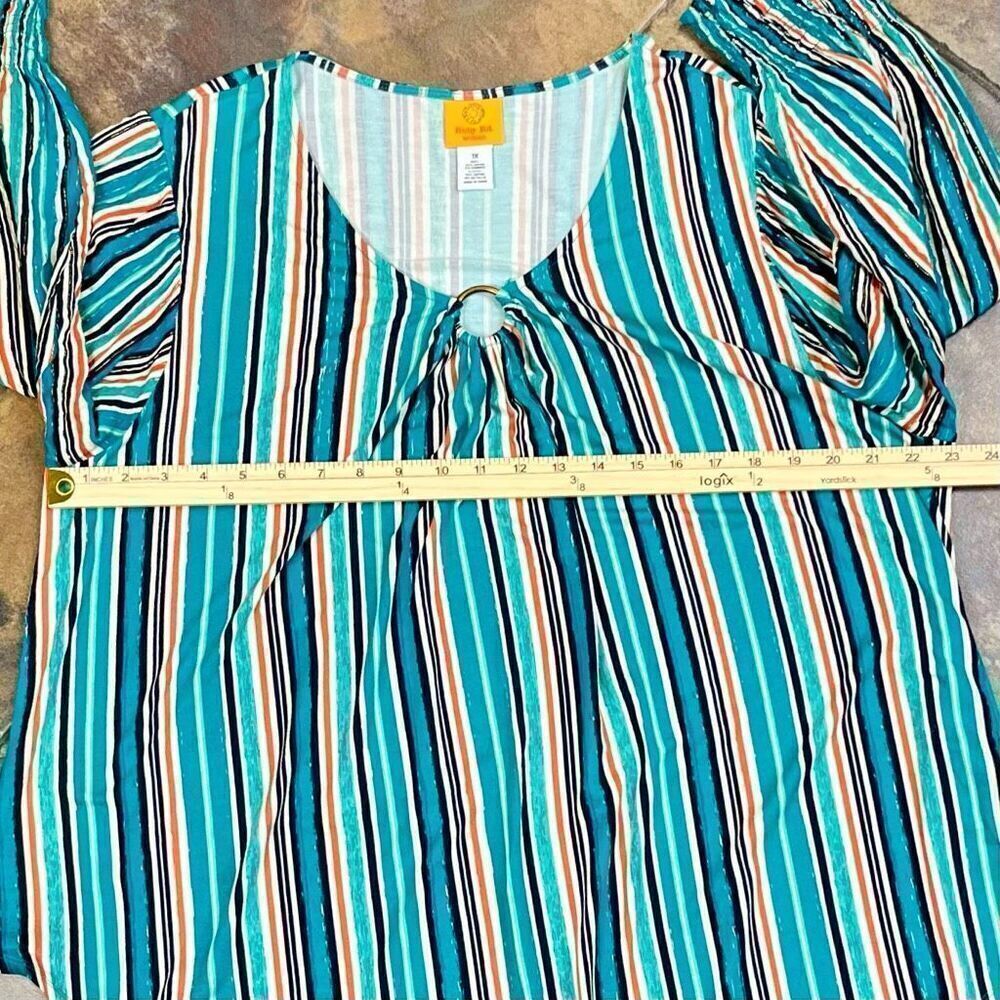 Ruby Rd. Striped Blouse 1X - Picture 9 of 12